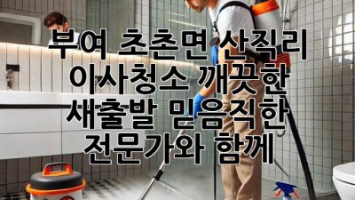 부여 초촌면 산직리 이사청소: 깨끗한 새출발, 믿음직한 전문가와 함께